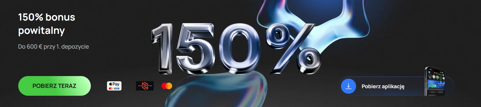 welcome promo banner 150%